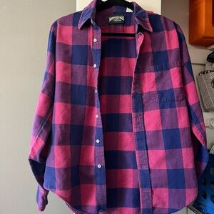 Vintage American Eagle Outfitters Women’s Vibrant Plaid Shirt